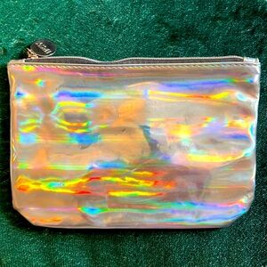 Ipsy Silver Irridescent Cosmetic Pouch